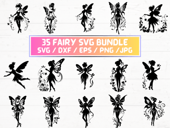 35 Fairy SVG: A Digital Design Resource for Crafters and Designers