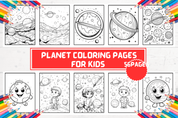 55 Planet Coloring Pages for Kids: A Fun, Educational & Print-Ready Digital Resource