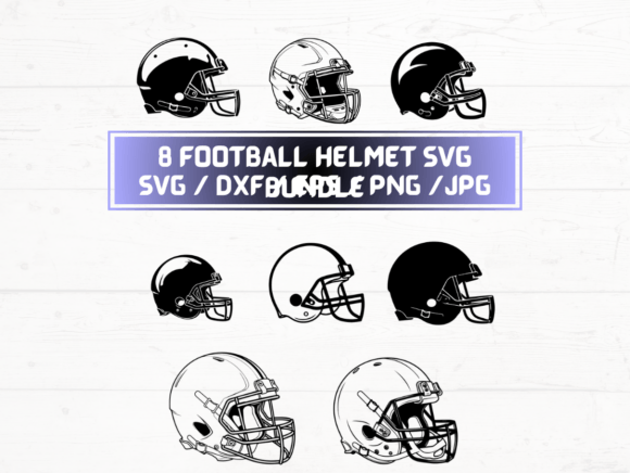 8 Football Helmet SVG Collection