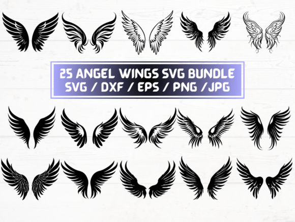 Angel Wings SVG: Elegant & Versatile Design Assets