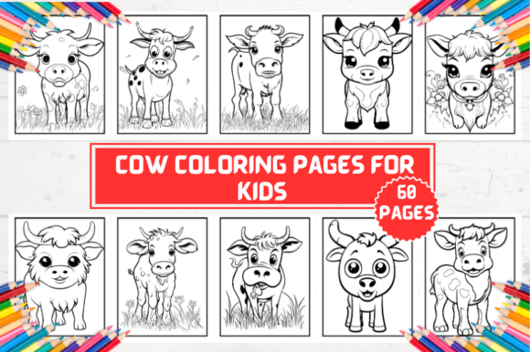 Cow Coloring Pages for Kids