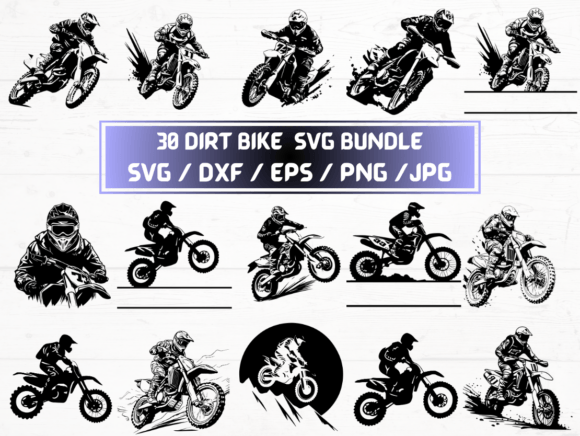 Dirt Bike SVG Files for Creative Projects