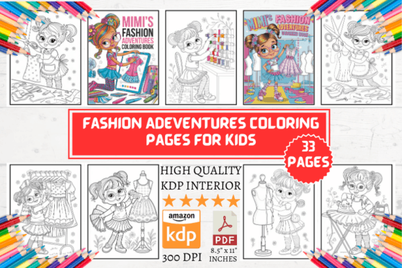 Fashion Adeventures Coloring Pages for K