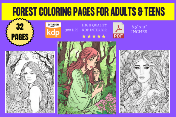 Forest Coloring Pages for Adults & Teens