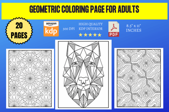 Geometric Coloring Pages for Adults