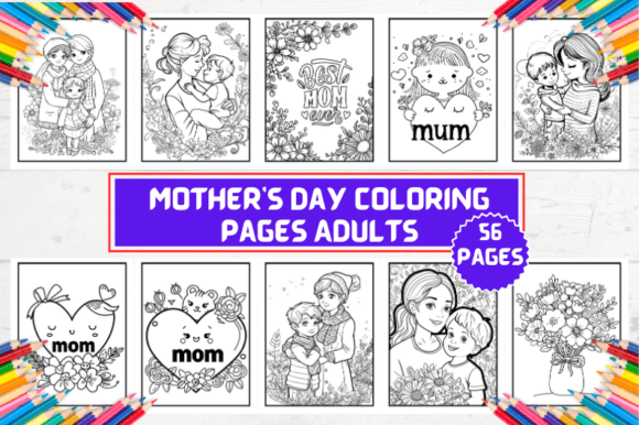 Mother’s Day Coloring Pages for Kids