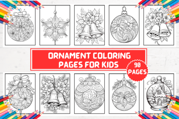 Ornament Coloring Pages for Kids