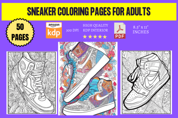 Sneaker Coloring Pages for Adults: Creative Relief, Mindful Focus, and Print-Ready Joy