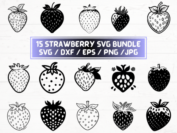 Strawberry SVG: Creative Files for Designers & Makers