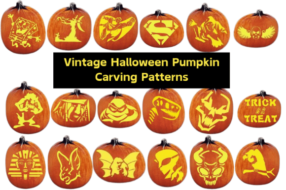 Vintage Halloween Pumpkin Carving Patterns